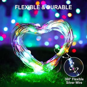 Wholesale ROHS Solar Christmas String Lights 800 LED Transparent Remote Control Multi Colors from china suppliers