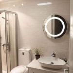 WiFi Android System Modern Oval LED Makeup Mirror with Touch Screen and Digital