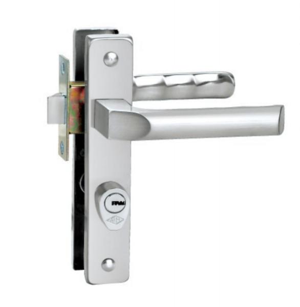 Quality Alloy Keyed Lock Set Contemporary Slim Door Handleset And Square Lever for sale