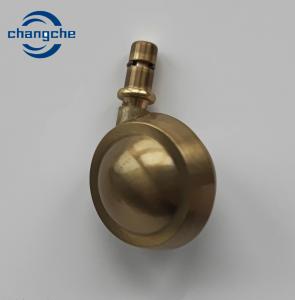China Zinc Alloy Gold Threaded Stem Furniture Casters For Trolley 50mm Friction Stem on sale