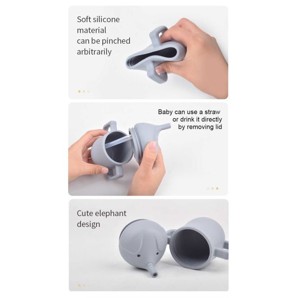 Newborn Elephant Sippy Cup Personalized Sippy Cups With Handles