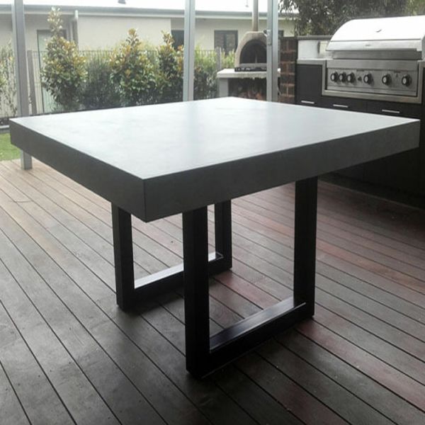 High Quality Sturdy GRC Tables Garden Concrete Furniture Table Sets In Rectangular Round Shapes