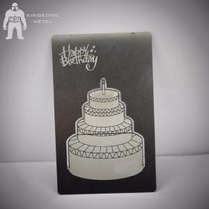 China Custom High Quality Pattern Metal Wedding Invitation Card Barcode Card on sale