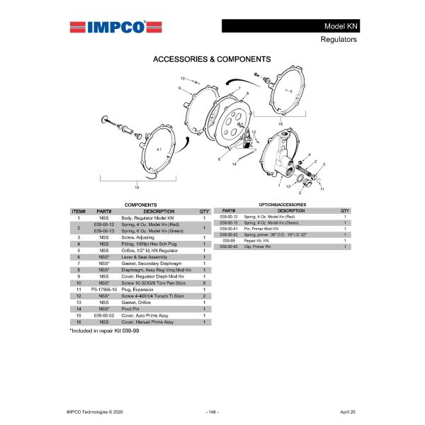 Natural Gas 18.6kW IMPCO Secondary Gas Regulator