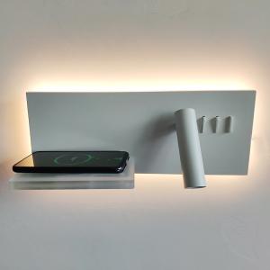 China Wireless charging usb reading light led reading lamp for bed headboard reading light led reading light for hotel on sale