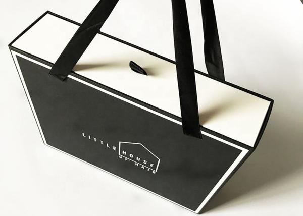 Quality Luxury Custom Chipboard Boxes With Lids Ribbon Handle Large Drawer 10 X 12 Box Printed for sale