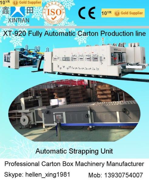 Quality Corrugated Box Manufacturing Machine With Carton Box Flexo Printer Synchronized for sale