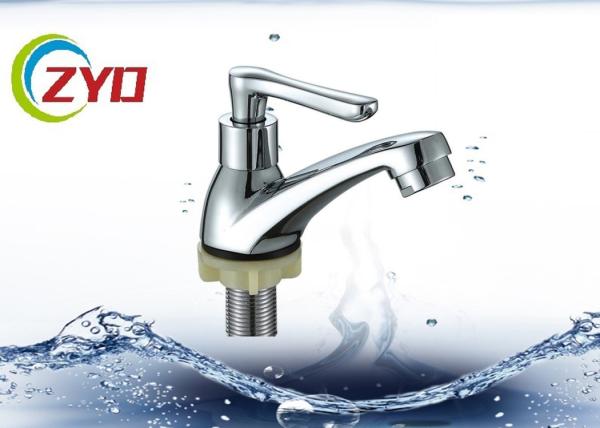Quality Water Saving Push Handle Sink Water Tap , Strong Inner Core Single Tap Faucet for sale