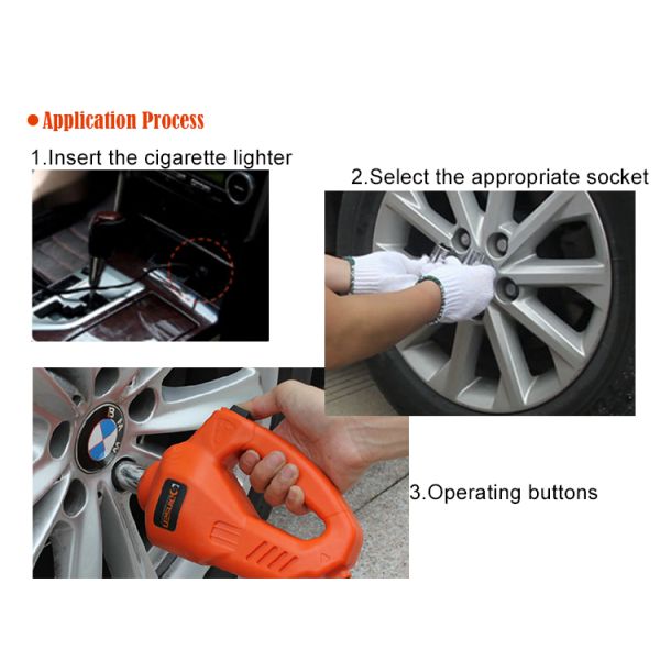 Portable Strongest Corded Impact Wrench 225*92*147mm Sleeves Adjustable