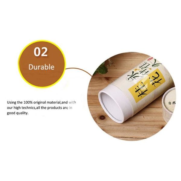 Safe And Non Toxic Paper Cans Packaging Cardboard Cylinder Tea Packaging