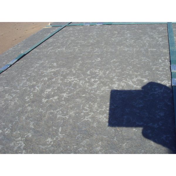 60 X 60cm Granite Stone Slabs , Basalt Mongolia Black Granite Slab Tile Cube Paving