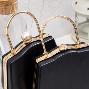 250g Imitation Pearl Clasp Clutch Bag Frames 18x15cm