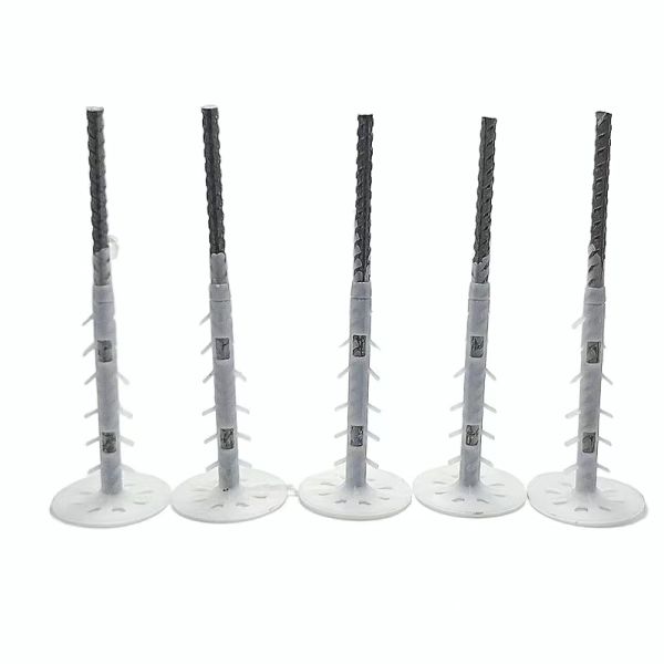 60MM*8MM*200MM Plastic Insulation Anchors Steel Nails For Building Panels Roofing