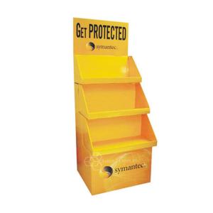 China Paper Material Custom Cardboard Floor Displays stand 3 tier cardboard display on sale
