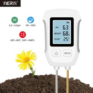 China Digital PH Soil Meter 3 In 1 Garden Soil Acidity Temperature Moisture Tester on sale