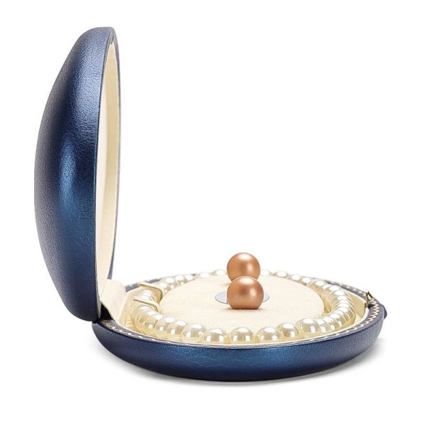 China Manufacturer Wholesale Custom Microfiber PU Leather Jewelry Stud Earrings Storage Box Pearl Necklace Jewelry Box Gift Box