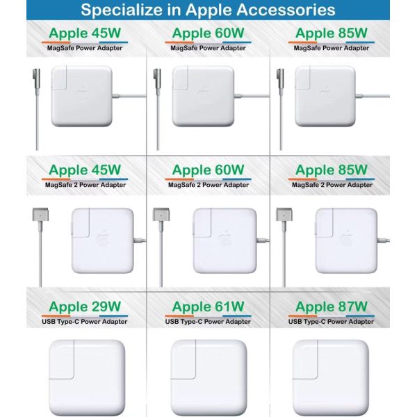 Apple 60W MagSafe Power Adapter (for MacBook and 13-inch MacBook Pro), Macbook original adapter, 60W Macbook adapter
