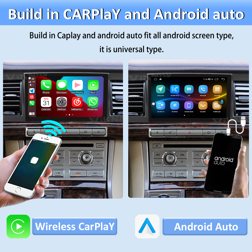 Keep Original Car Functions Android Head Unit For Jaguar XJ 2007-2014 With CarPlay