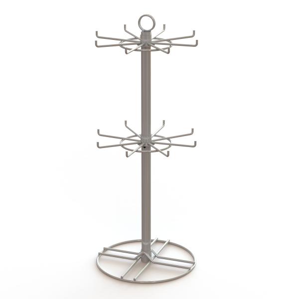Quality 2 inch Wire Hooks Spinner Rotating Table top Display Rack Hooks Spinner Metal Table Top Display Stands for sale