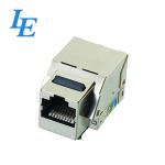 White Network Keystone Jack For Ethernet Network Phosphor Bronze Material