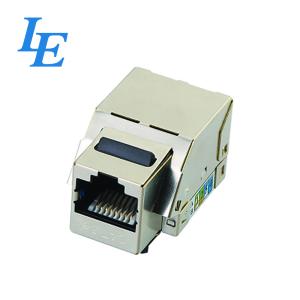 White Network Keystone Jack For Ethernet Network Phosphor Bronze Material