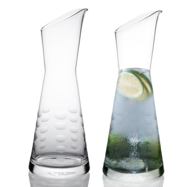 Lead Free Crystal High Quality Handblown Carafe Set with Point Decoration