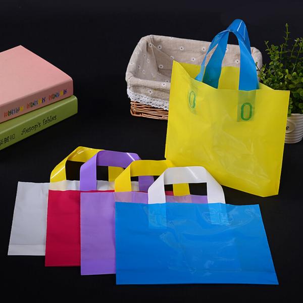 Quality Oil Proof Custom Logo Reusable Shopping Bags , High Grade Plastic Retail Bag for sale