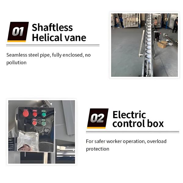 Efficient Large Silo Stainless Steel U-Shape Spiral Ice Conveyor