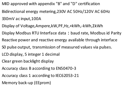 120/230V Digital Only EM115-Mod-DO 100A Wireless Lora Prepayment Electricity Meter