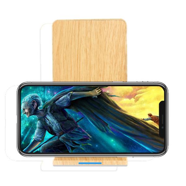QI 2 coil vertical wood grain 10W wireless fast charge, Apple iPhoneX max mobile phone wireless charger
