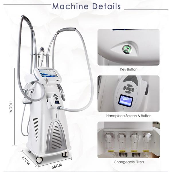 690 nm LED Vacuum Roller Cavitation RF Slimming Machine With RF Power 50 Watt 13.6 MHz
