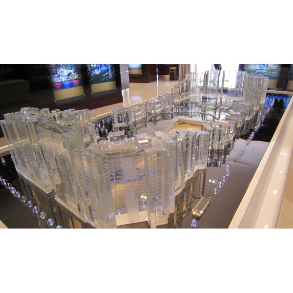 Transparent Architectural Scale Model Multi Building Scale Model For Real Estate