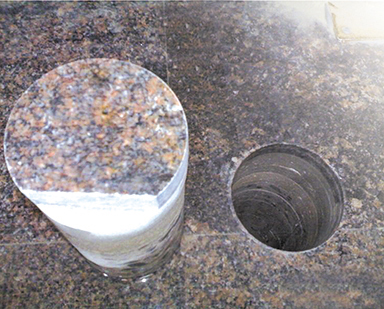 Metal Bond Synthetic Diamond Tip Drill Bit Rim Segment Shape Silver Brazed For Hard Stone