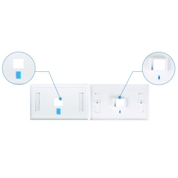 F041 Cable Internet Wall Socket , Flush - Mount Network Cable Faceplate