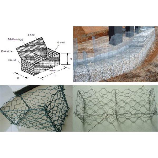 Galvanized Wire Mesh Hexagonal Gabion Box With 2.7-3.0mm Wire Diameter