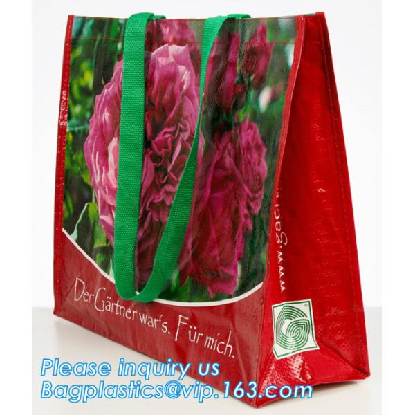 Woven tote shopping grocery Bag with custom logo, recyclable pp laminated non woven shopping bag, Woven Grocery Bag In S