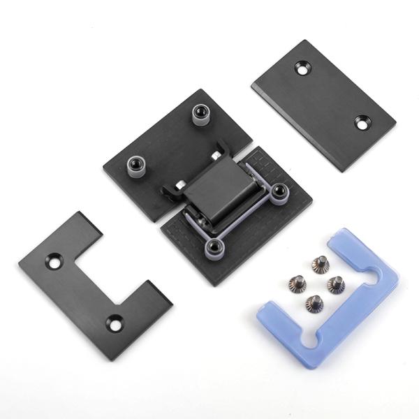 Brushed Nickel Finish Black Matte Shower Room Bathroom Hinge for Glass Door Pivot Spring