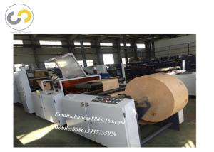 Wholesale Roll feeding square bottom bread paper bag making machine with PP window, pp pouch bag from china suppliers
