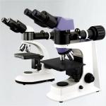 Quadplex Nosepiece Upright Metallurgical Microscope Reflecting Halogen