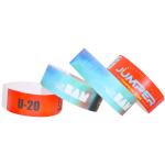 Bar Coding Paper Event Wristbands Customized Color Tear Resistant