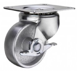 light duty 2" swivel white PP fat caster USA style, 3 inch rigid industry steel casters caster silver