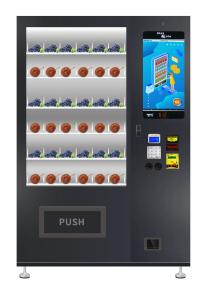 Wholesale Food And Lunch Box Vending Machine With Double Tempered Glass Door, Payment System for Each Country Available, Micron from china suppliers