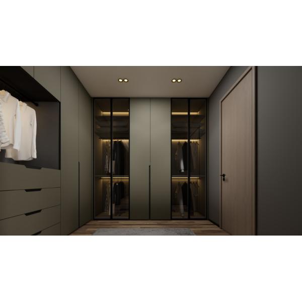 Sage Green Stainless Steel Wardrobe With Dual Space Design For Superior Storage Solutions