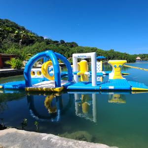 China Customized Aqua Outdoor Water Trampoline Park TUV Approved 2.5m Depth on sale