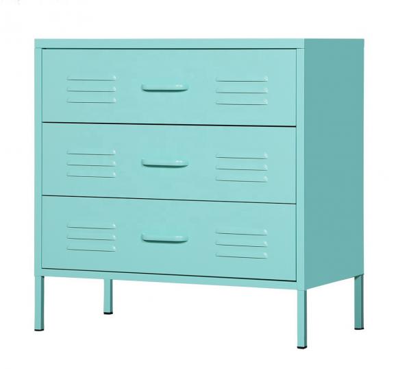 Quality H794MM Steel Home Furniture Metal Drawer Storage Cabinet KD Structure for sale