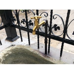 Antique Brass Bibcock 4point ODM Outdoor Faucet Garden Tap