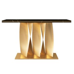 China Stainless Black Marble Console Table Marble Top Console Table With Drawers on sale