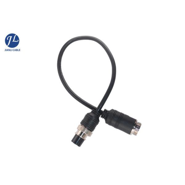 Waterproof Rear View Camera Cable With GX16 5 Pin Aviation Plug Male To Female