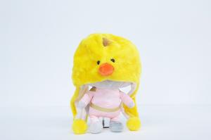 Wholesale High Elasticity Plush Animal Hats , Yellow Chicken Design Plush Winter Hat from china suppliers