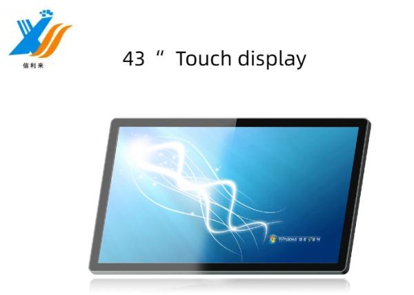 Quality 43" VGA HDMI Interface Touch Display Multi Point customize waterproof oilproof Anti-UV AR AG AF for sale